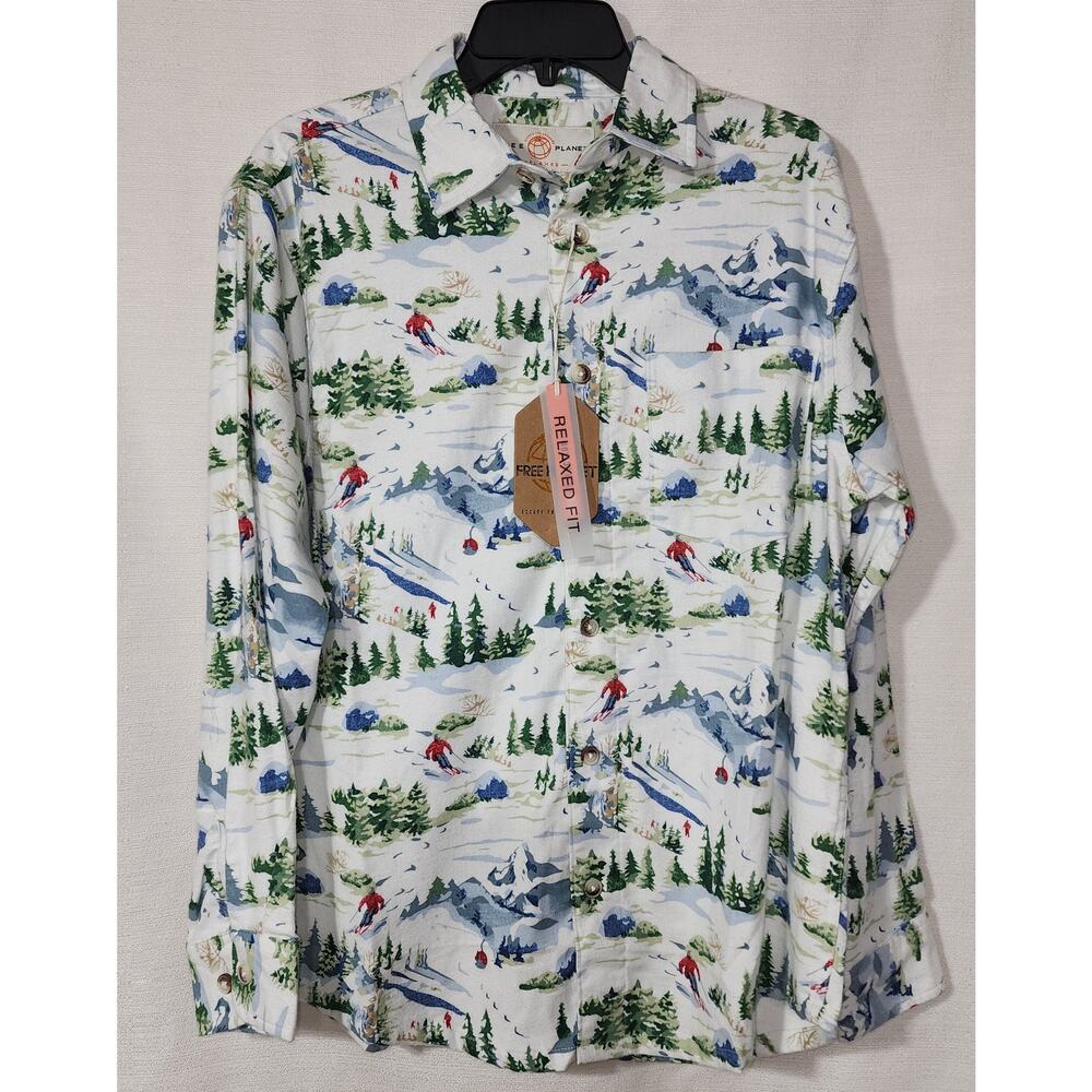 Free Planet Men's Cotton Thermal Ski Shirt size small men